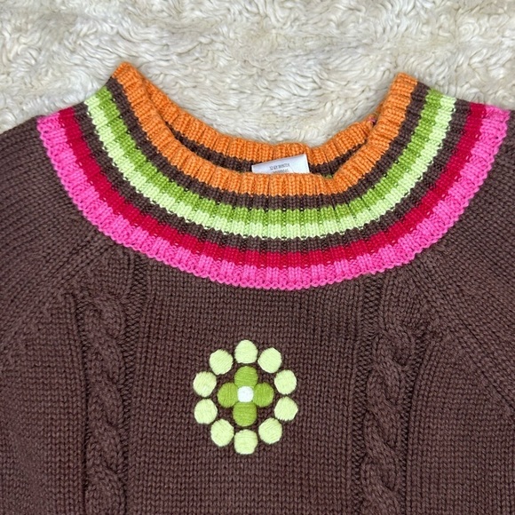 Gymboree Winter Cheer Dot Flower cable-knit sweater - Picture 2 of 6